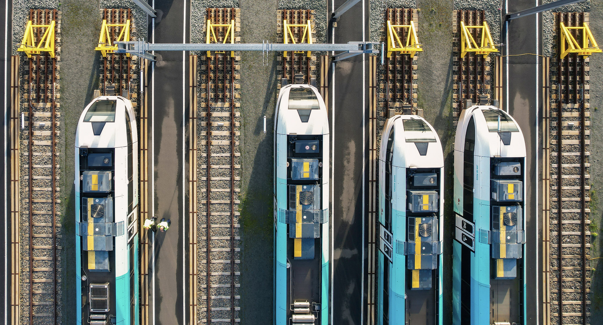 Train station aerial view