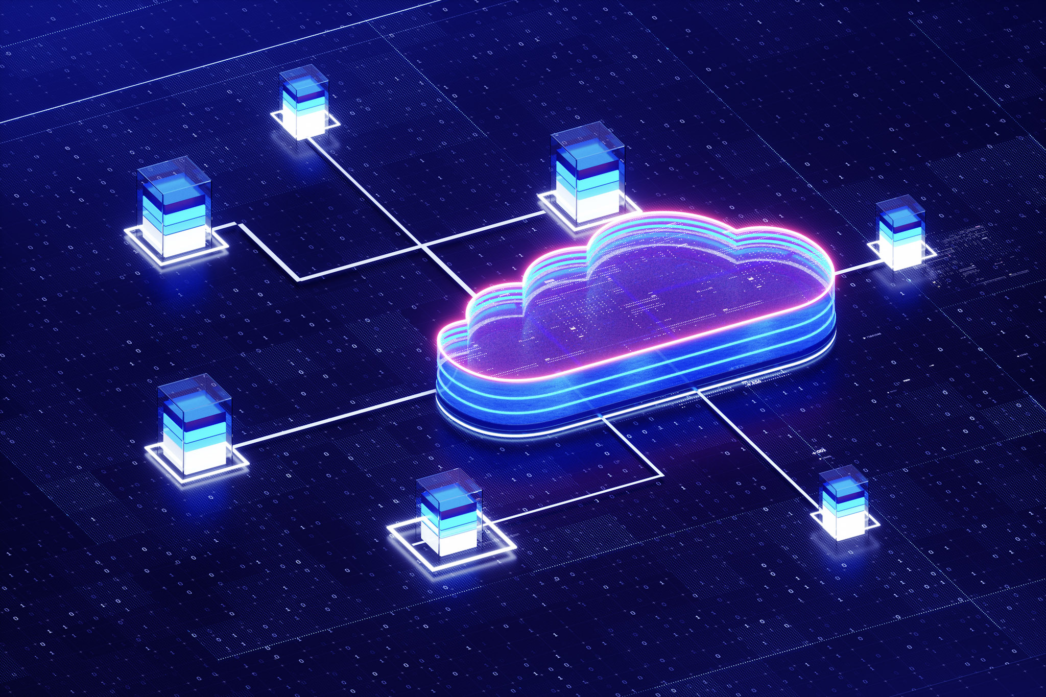 Big cloud on a dark background
