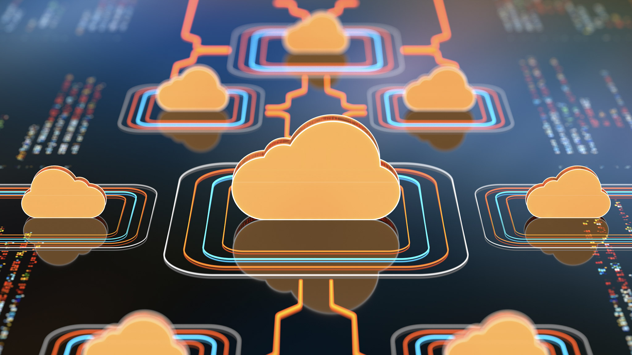 cloud images over a circuit