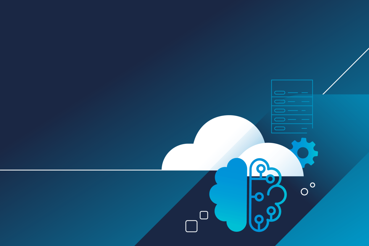 Graphic with cloud iconography