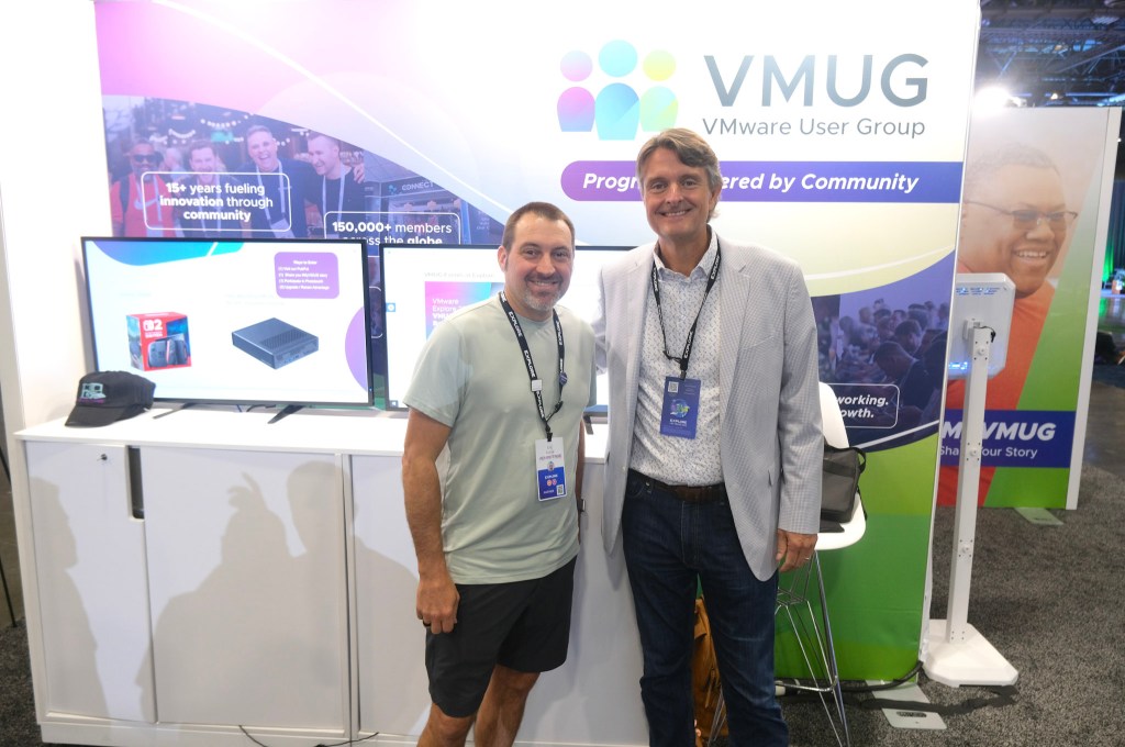 Brad and Eric at VMUG Booth